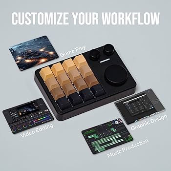 KiiBOOM Cybrix 16 左手キーボード 左手デバイス テンキー Amazon.com: KiiBoom Cybrix 16 VIA Programmable Macro Pad