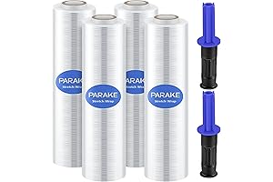 Pack of 4 - 1000 Feet Stretch Wrap, 15 Inch x 1000...