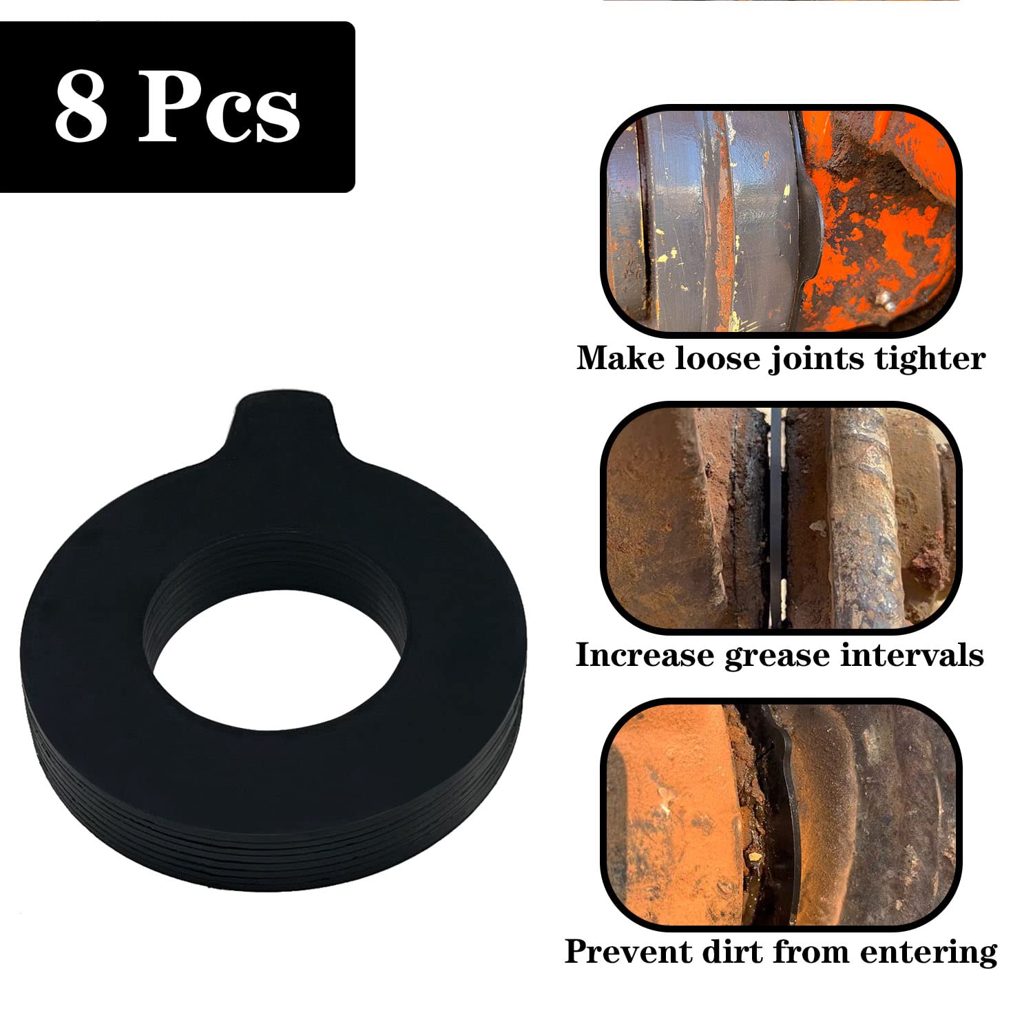Amazon.com: GYUPTRK 8 x 40mm Bucket Pin Shim Kit for Excavator and