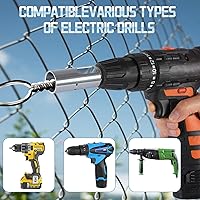 Vista 7 de EZ Twist Ties - Herramienta compatible con portabrocas de calibre 9, herramienta de fácil torsión de alambre, herramienta de valla torcida