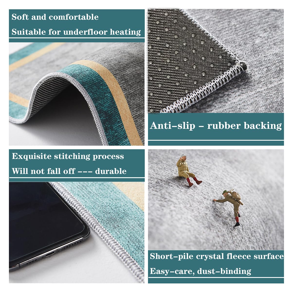 Tapis de Cuisine Antidérapant et Absorbant, Motif Océan Bleu 3D, 60 x 180 cm, Lavable en Machine - Idéal pour Devant l'Évier, Couloir, Salon, Chambre