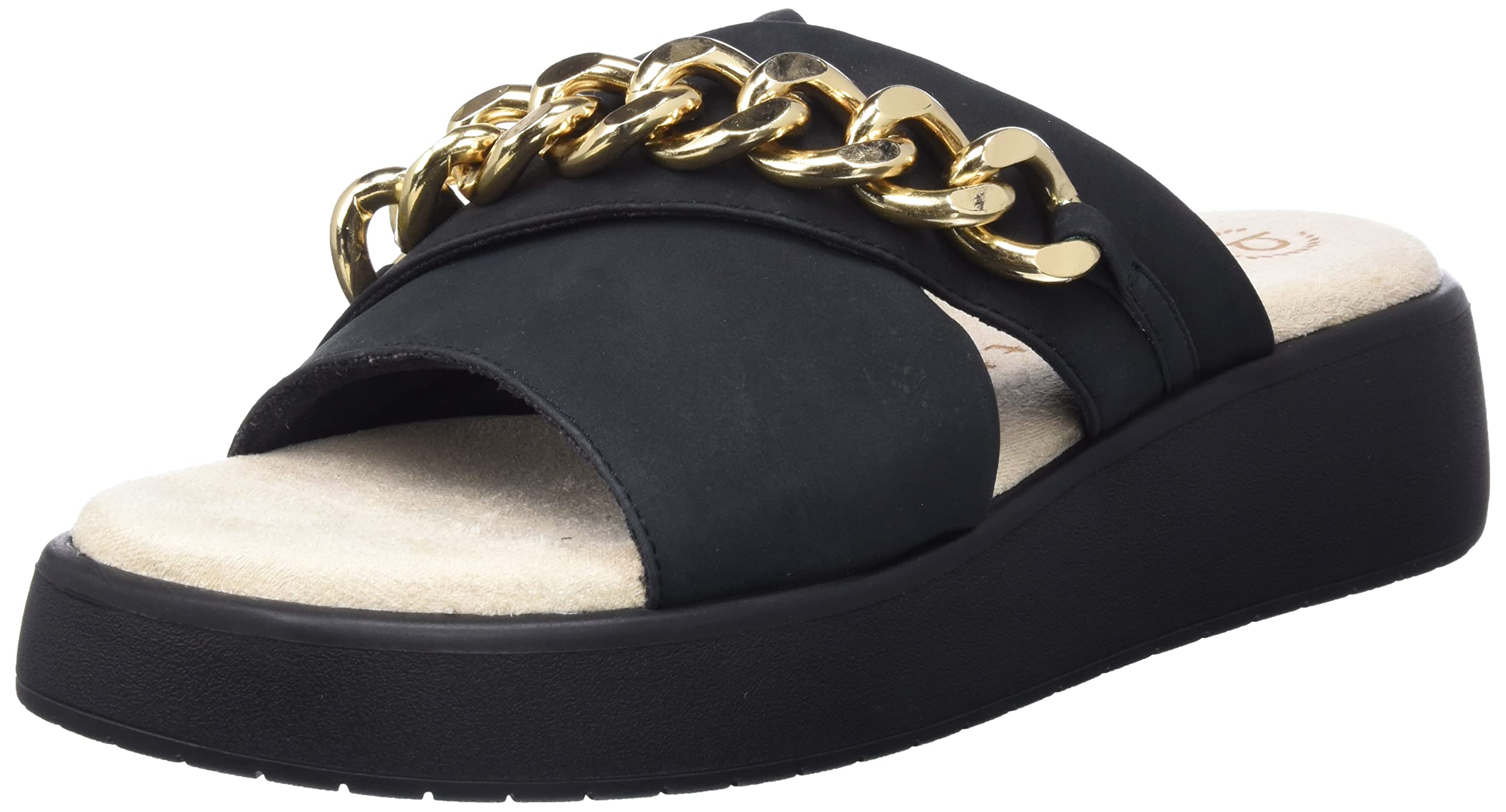 bugatti Kya, Flat Sandal, schwarz,