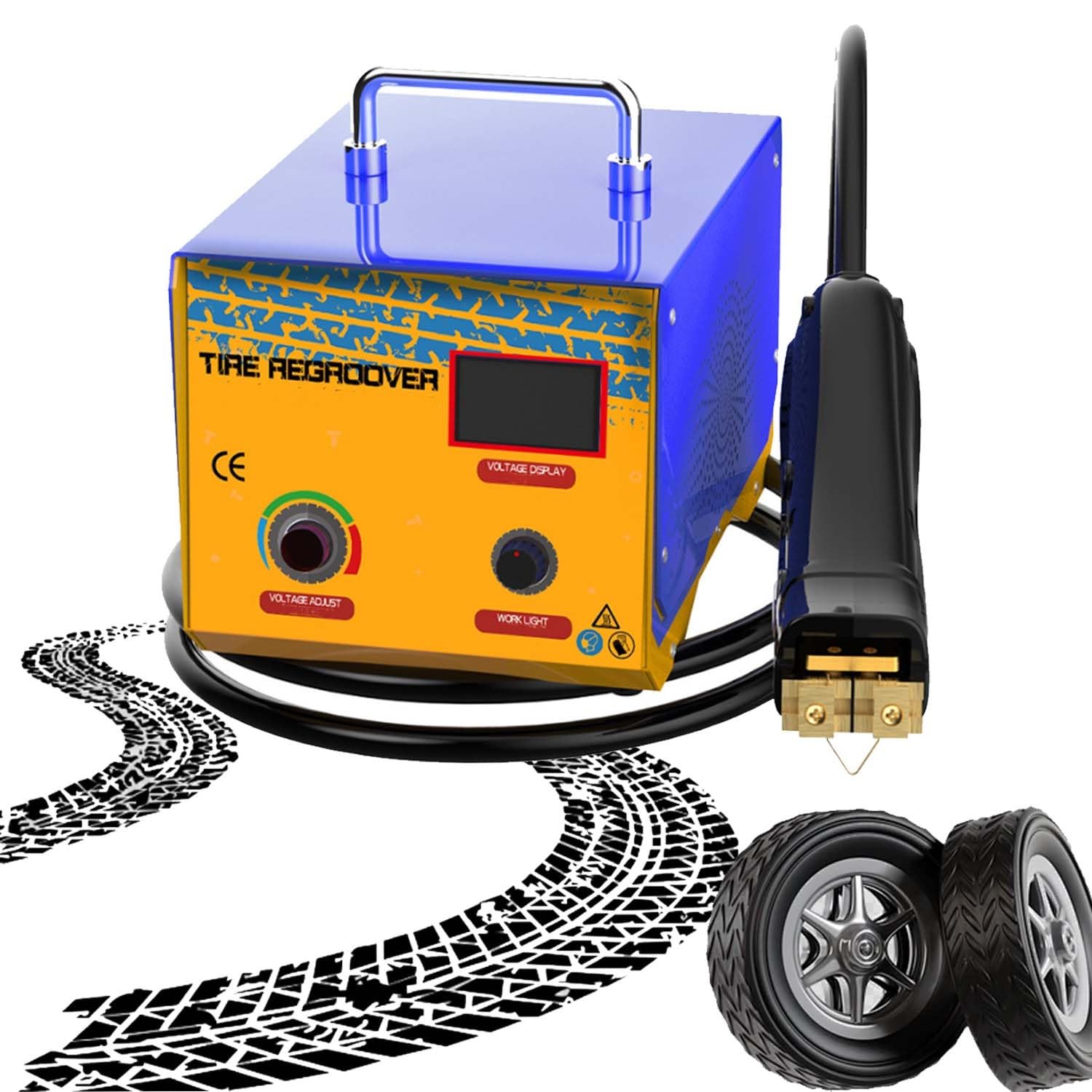 Taglierina Professionale Per Battistrada Pneumatici 1000W, 20 Lame U/V Inclusi, Display LED, Controllo Tensione, Adatta Per Auto, Camion, Racing, Industria
