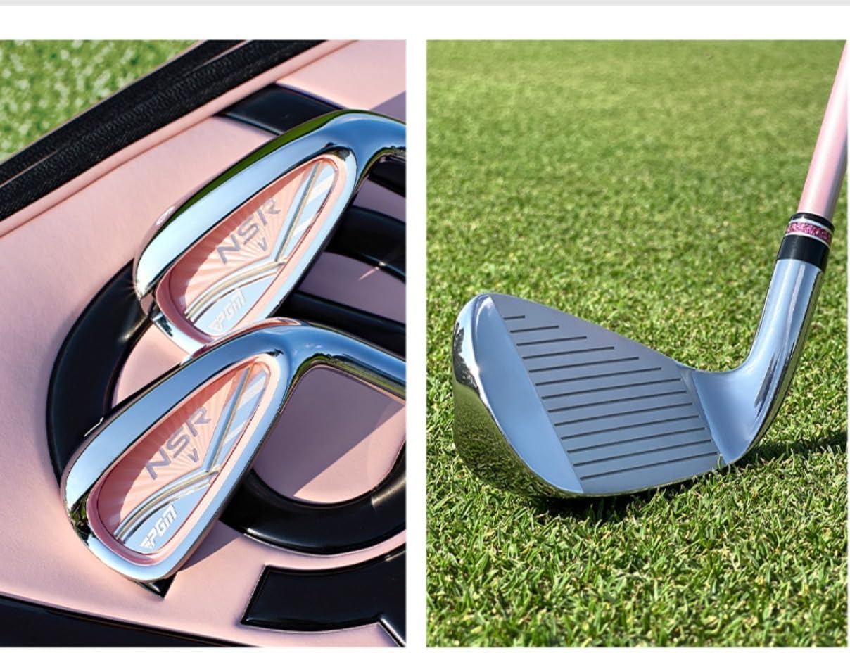 Ladies Right Handed #7 Iron 32 Degree Loft Carbon/Steel Shaft Women Golf Club Iron for Improved Golf Swing Single Clubs