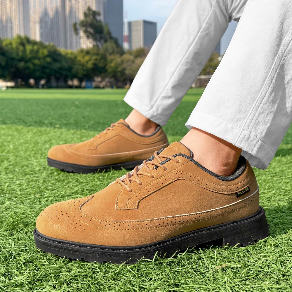 THESTRON Man Professional Golf Shoes Outdoor Sports Sneakers Male Golf Training Sneakers Mens Golfing Shoes Spikeless