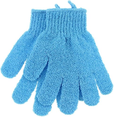 Miniatura 6 de FRCOLOR 1 par de guantes exfoliantes para el cuerpo, guantes de baño, guantes de baño, guantes de ducha, guantes de spa, toalla blanca exfoliante,