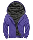 Boys Sherpa Lined Hoodie Kids Fleece Sweatshirt Full Zip Hooded Jacket