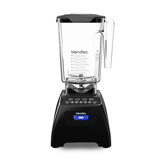 Blendtec Classic 575 Blender - WildSide+ Jar (90 oz) - Professional-Grade Power - Self-Cleaning - 4 Pre-programmed Cycles - 5-Speeds - Black