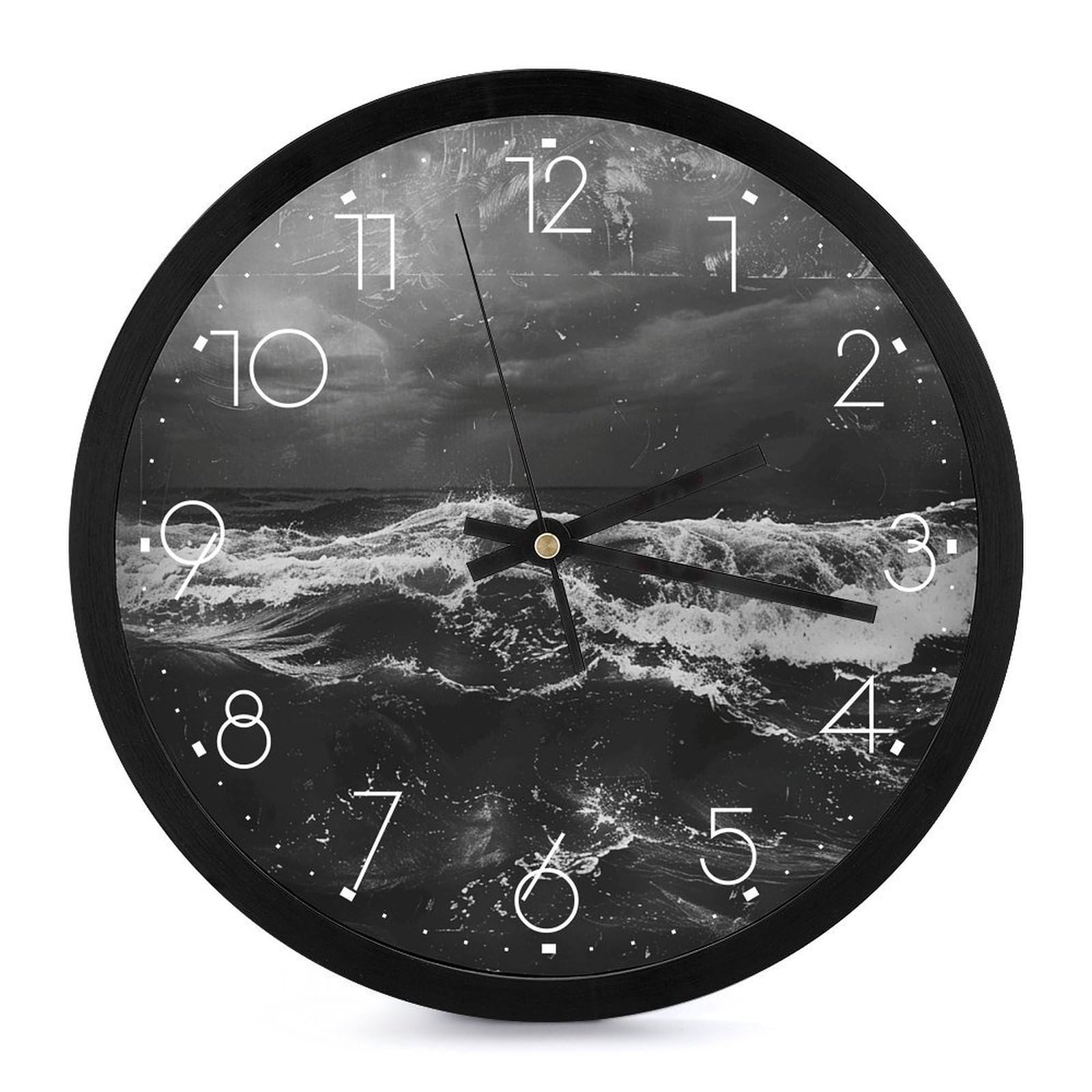 Horloge murale silencieuse pour salon au design abstrait et moderne