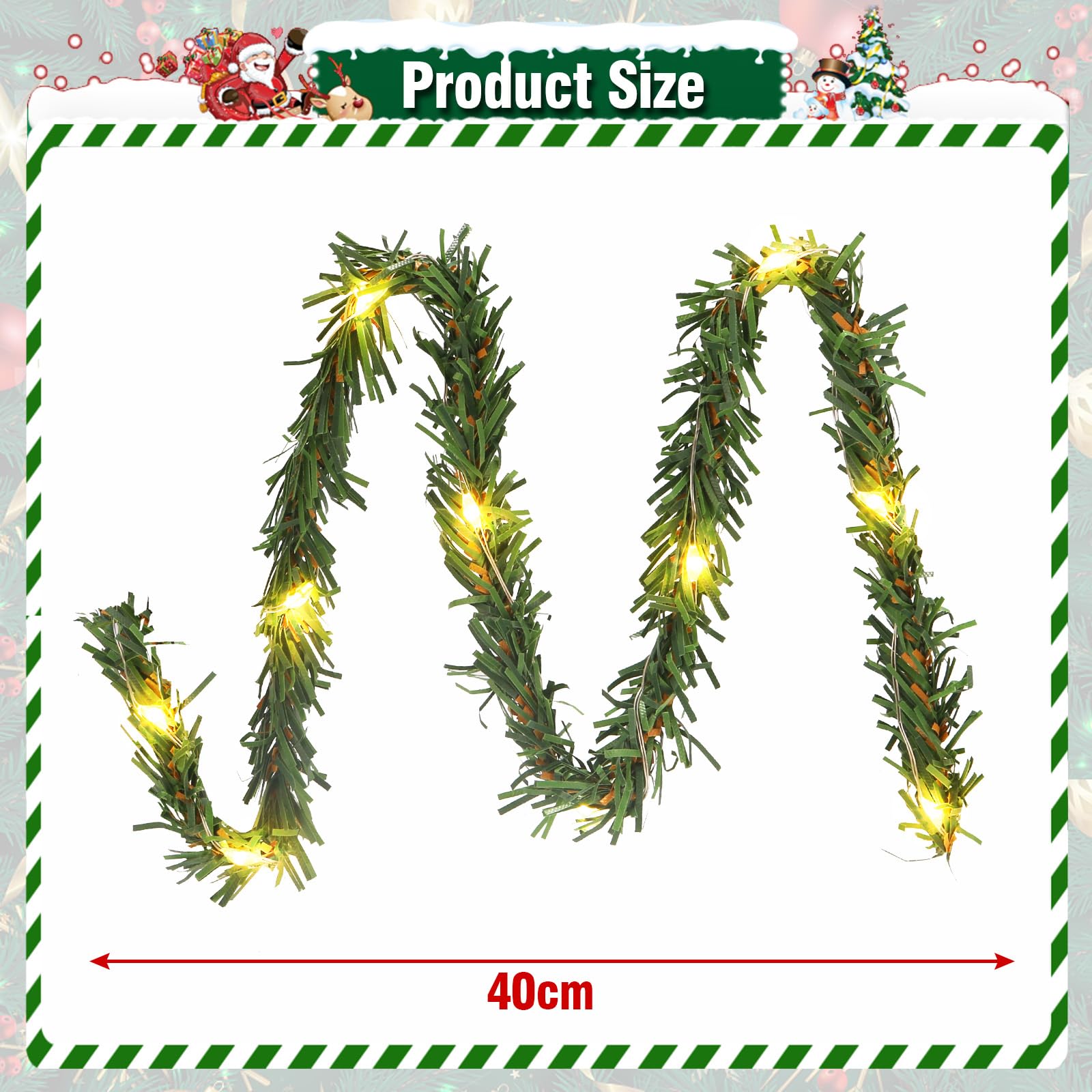 Wichtel Lichtketting Miniatuur, Kabouteraccessoires Lichtketting Kerstdecoratie Kabouterdeur