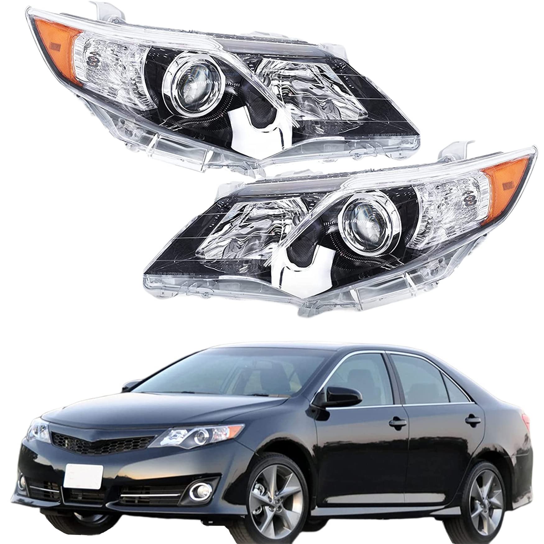 Snapklik.com : Headlights Assembly Replacement For Toyota Camry SE ...