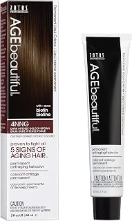 AGE beautiful Permanent Hair Color Dye Liqui Creme | 100% Gray Coverage | Anti-Aging Haircolor | Biotin for Thicker, Fuller Hair | Professional Salon Coloring