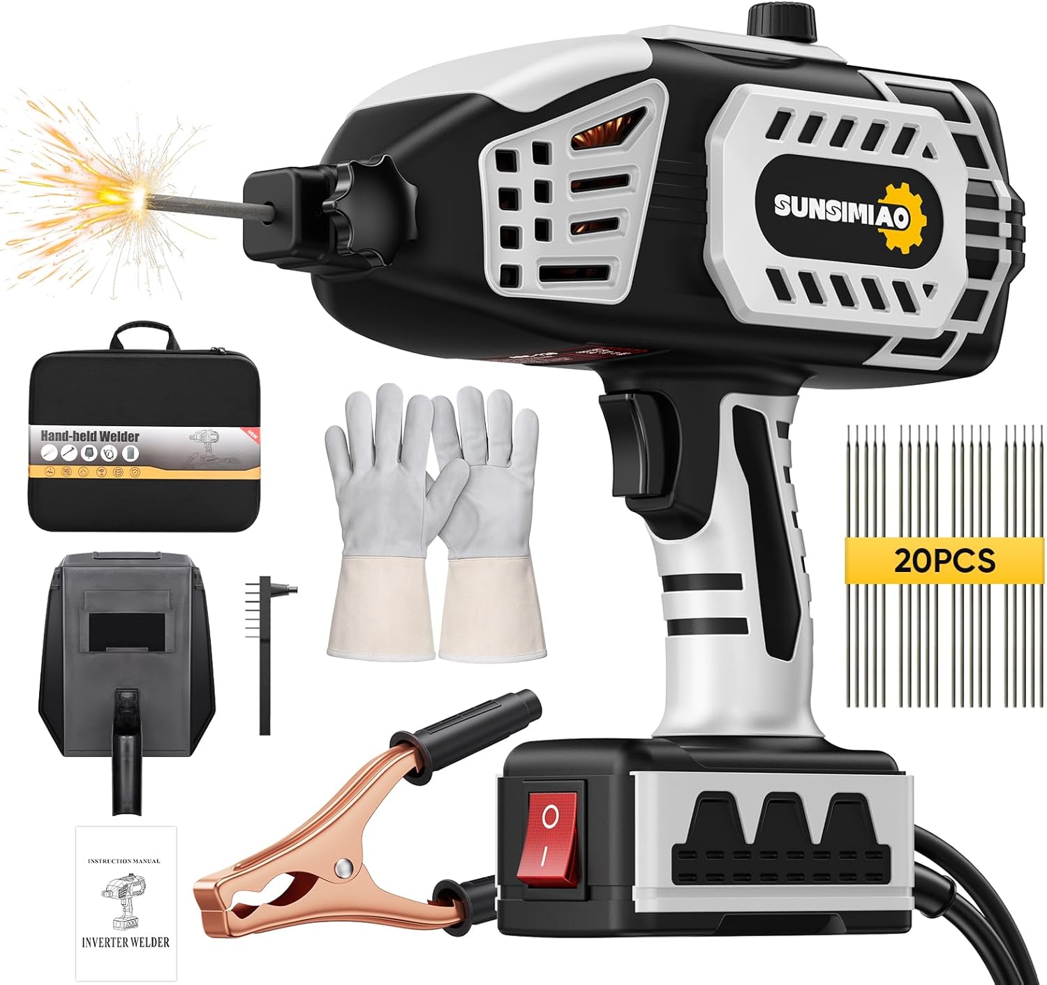Portable Welding Machine 110V Handheld: Portable Hand Held Welder Machine with 20PCS Rods