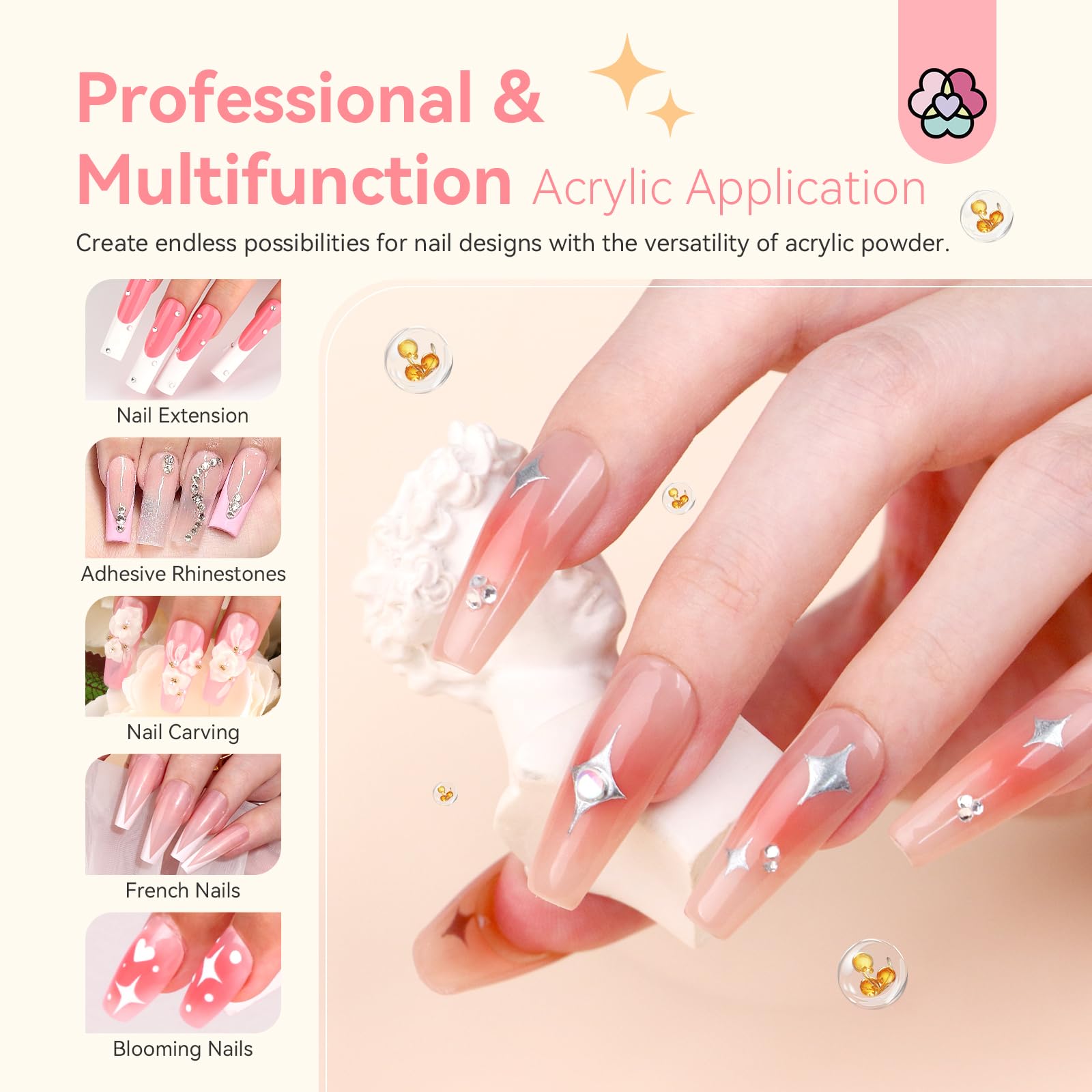 SAVILAND Acrylic Nail Powder Set for Nail Art
