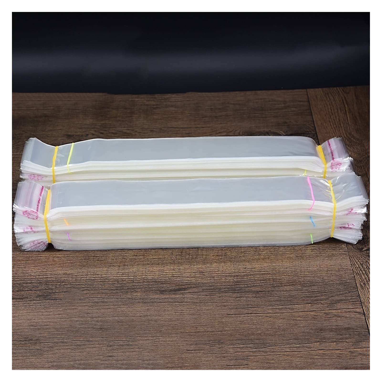 LYVQZPWLRtransparente Tasche, 1000 Stück 4 x 34 cm transparente, Selbstklebende Cellophantüten, wiederverschließbare kleine Lange Plastiktüten