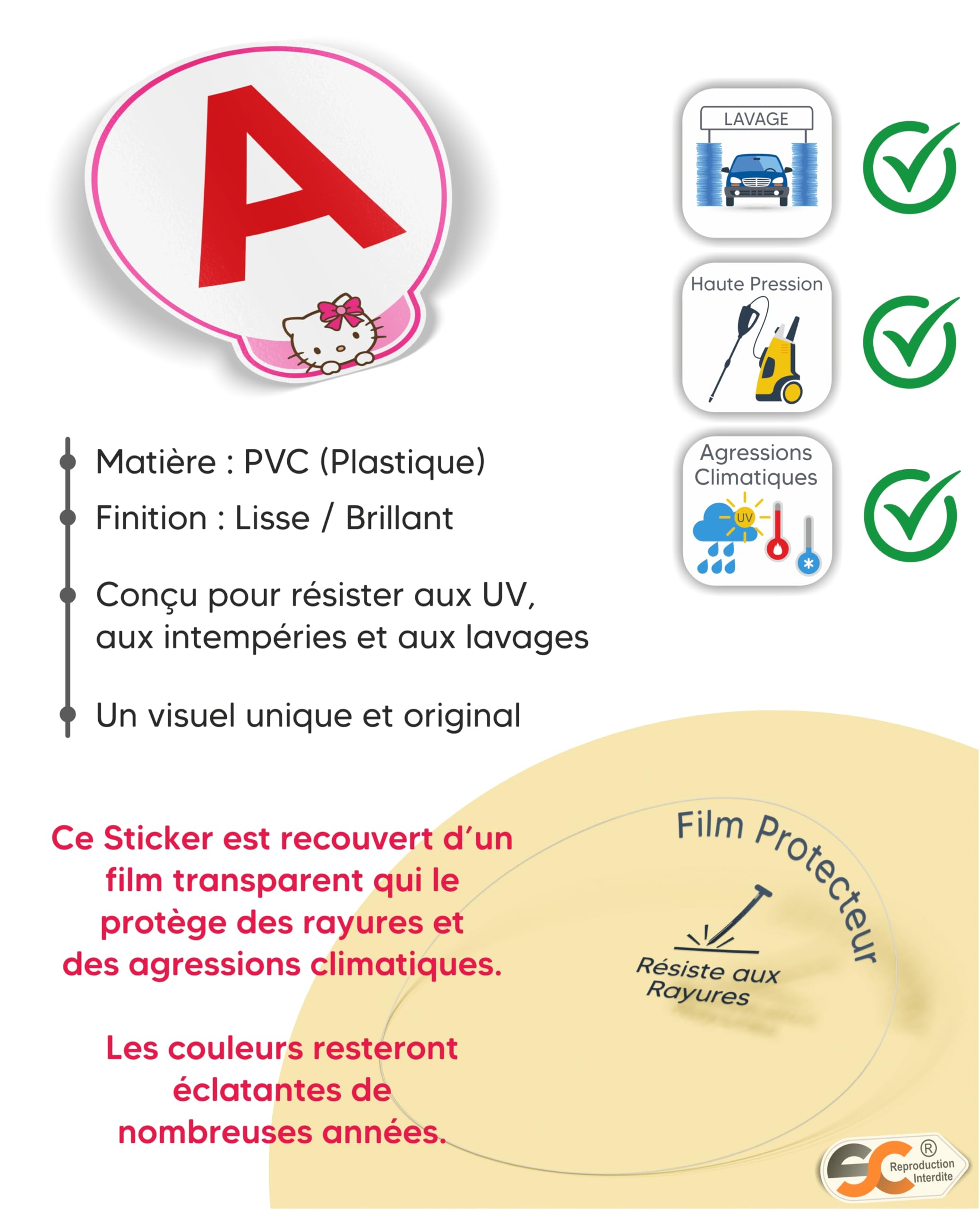 Votre autocollant et Sticker Hello Kitty au meilleur prix