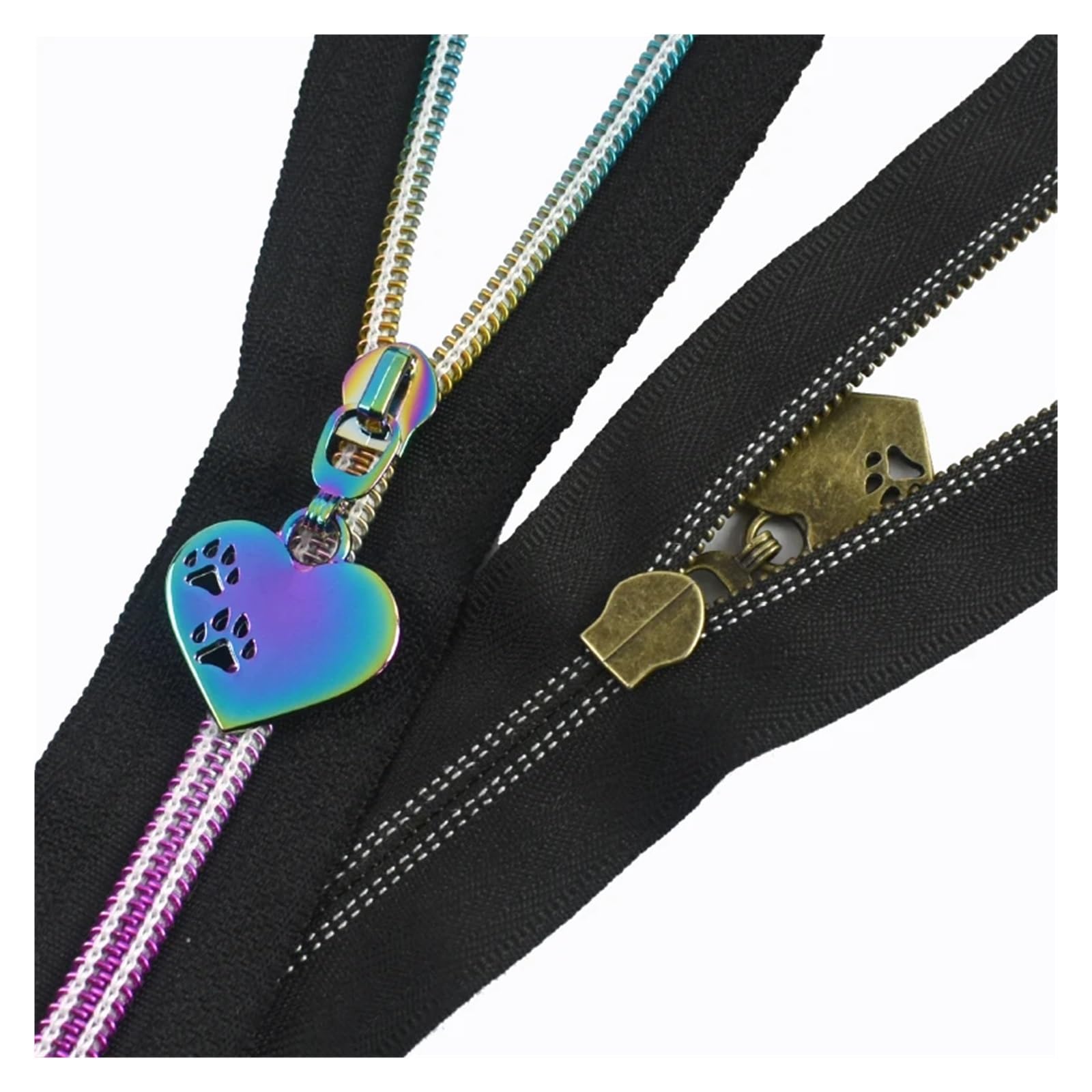 2/3/10M 5# Cerniera In Nylon Al Metro + Cerniere Tira Borsa Scarpe Cerniere Cursori Borsa Indumento Zip Testa chiusura Kit di Riparazione Accessori(Black,10Meter)