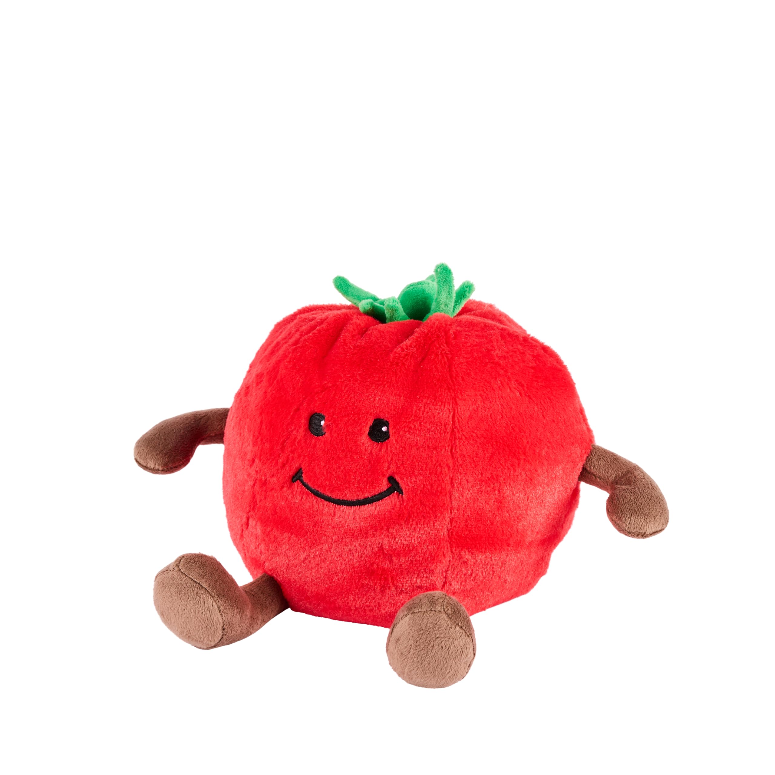 Warmies Tomate Große Größe, Vollständig Mikrowellengeeignet und Gewichtetes Kuscheltier für Angst, Im Gefrierschrank kühlen oder in der Mikrowelle erwärmen, Weiches Wärmekissen