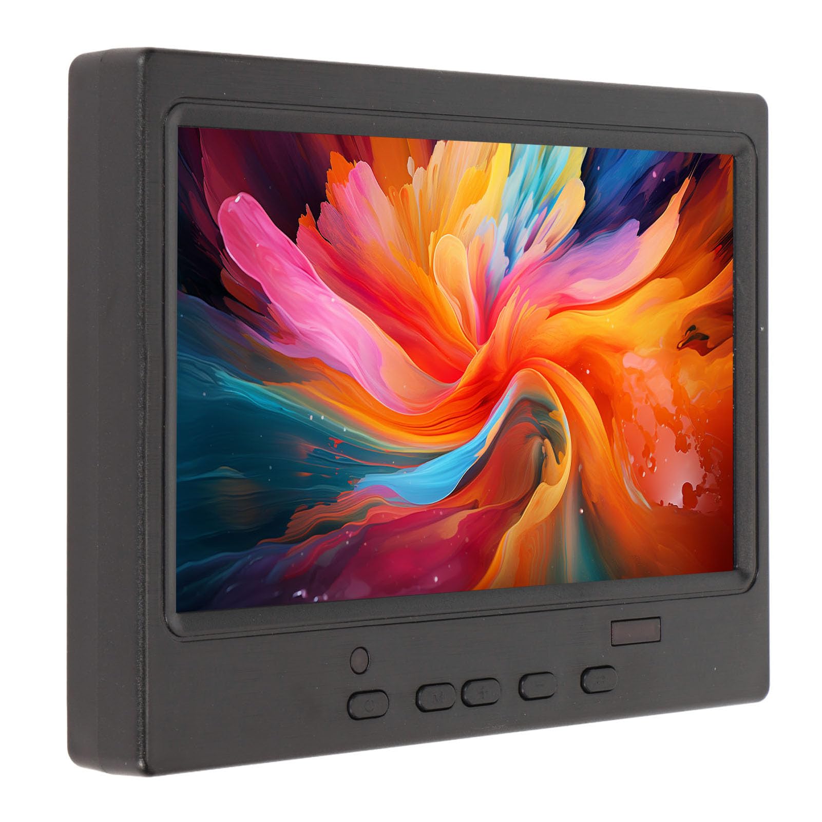 Écran Portable, 100-240V Plug and Play Haut-parleurs Intégrés Moniteur Portable Interface Multimédia HD avec Prise en Charge de la Télévision pour Les Jeux (Support en Fer Prise