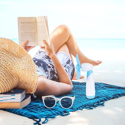 Miniatura 4 de LIFKOME Mini ventilador de mano personal con batería de espuma suave, aspas de mano, mini ventilador portátil de refrigeración personal, ventilador