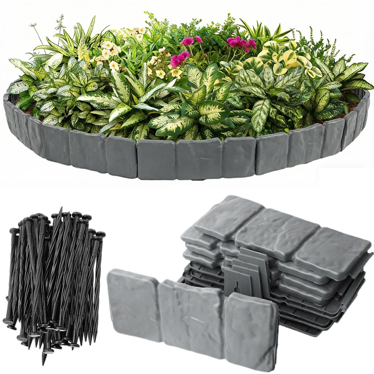 Focefec 30pcs Garden Edging Borders Kits