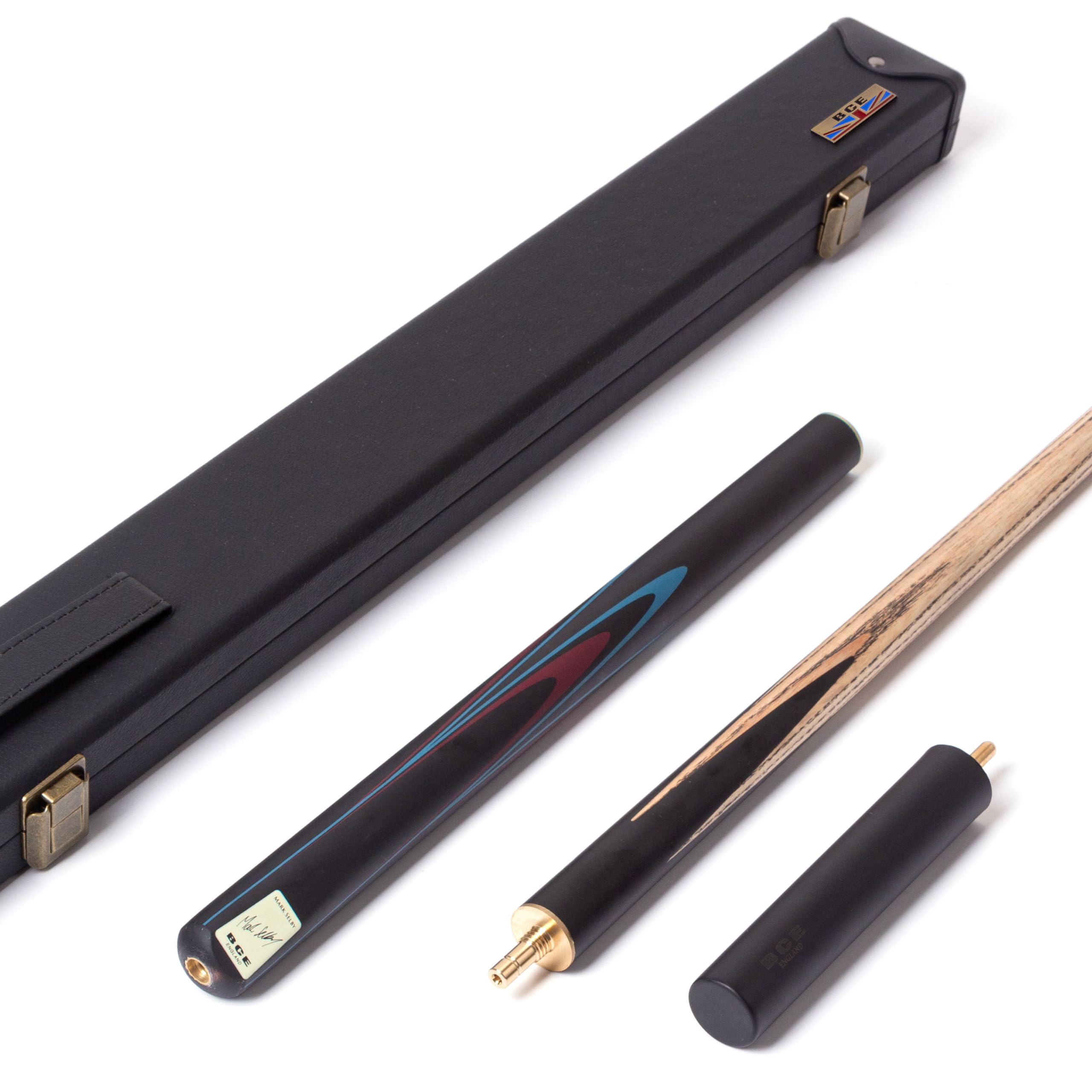 BCE Protégé 3/4 Cut Snooker/Pool Cue with Hard Case – Premium North American Ash Shaft, Ebonised Butt, 6" Extension Piece