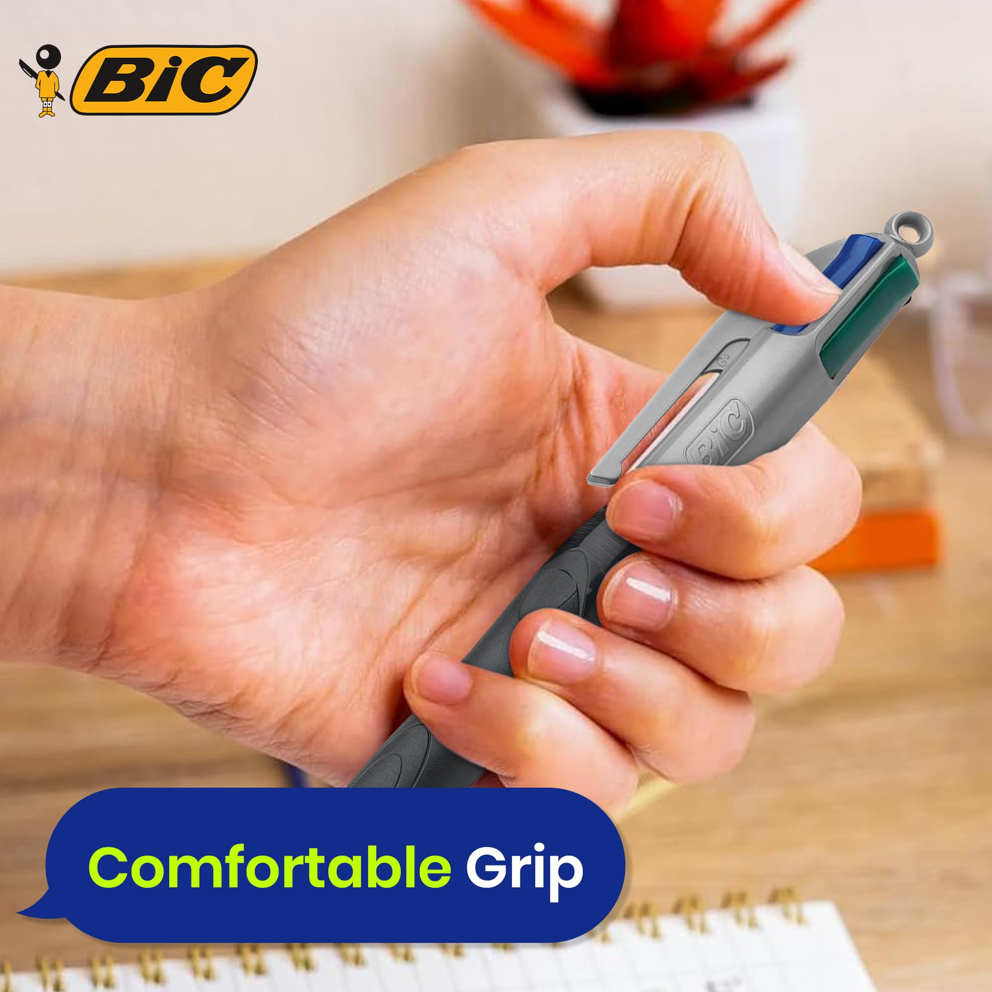 BIC® reclame pen met 4 metallic inktkleuren | Vanaf €2,53