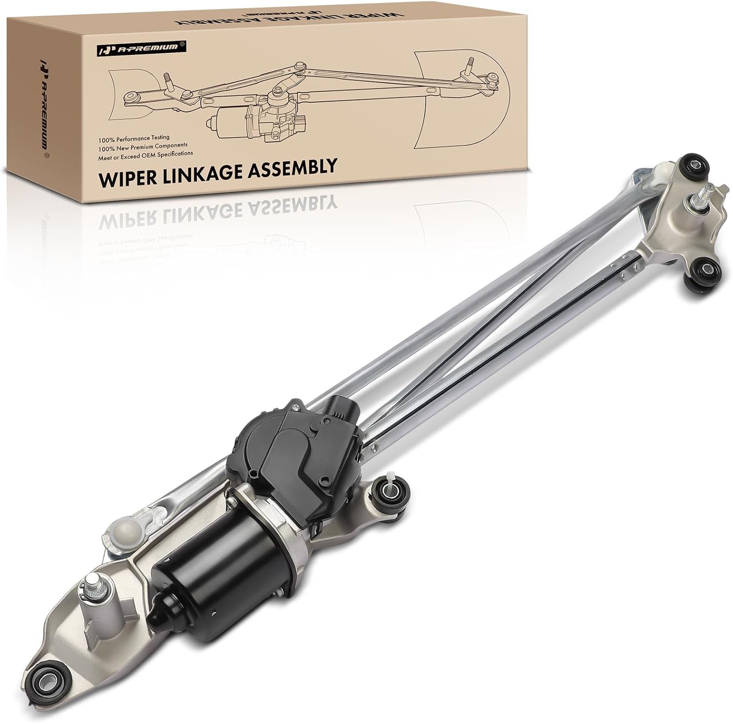 A-Premium Front Windshield Wiper Motor and Linkage Assembly Compatible with Toyota Camry 2002 2003 2004 2005 2006