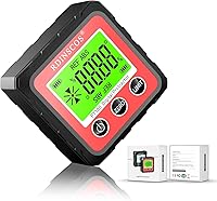RDINSCOS Magnetic Digital Angle Finder - 4-Sided Protractor Gauge for Table Saws, Woodworking & Auto Repair