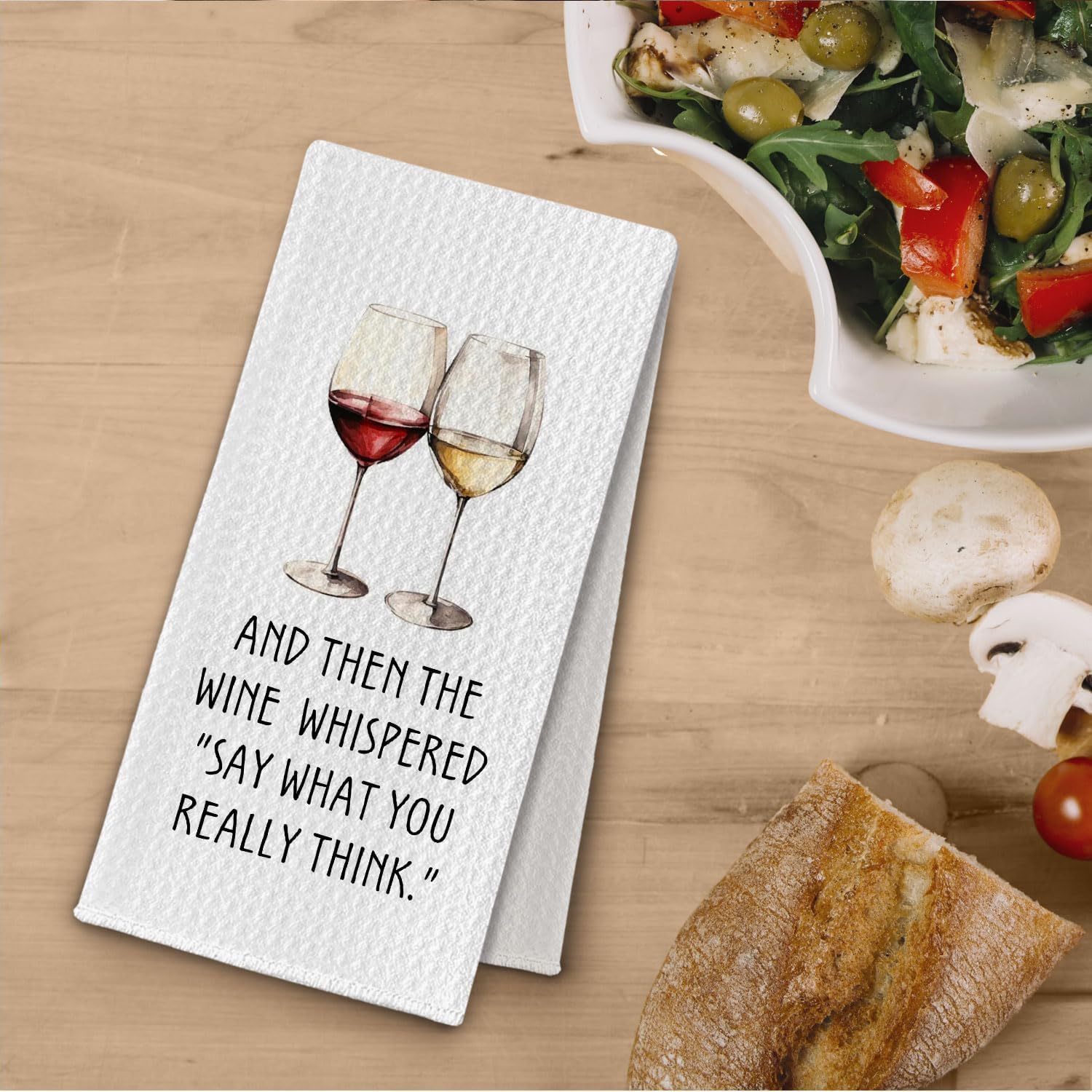 Wine Gifts Kitchen Towels, Wine Lover Gifts Dish Tea Towels for Kitchen Bar Cart Decor, Gift for Bartender Decorative Hand Towel, 16x24 Inches - Image 5