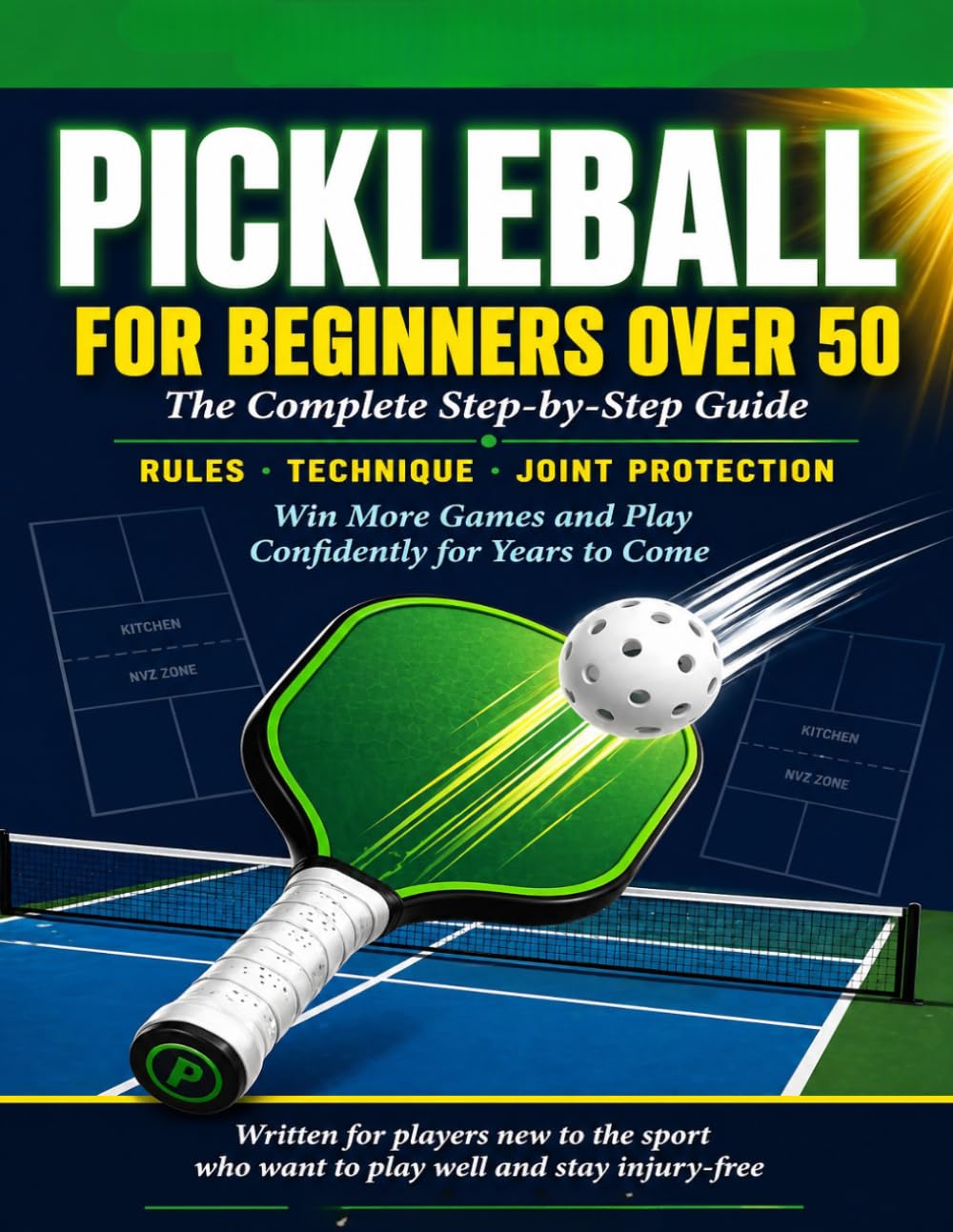 Pickleball for Beginners Over 50: The Complete Step-by-Step Guide to Learning the Rules, Mastering the Techniques, Protecting Your Joints, and Winning More Games, Written for Players Who Are New.