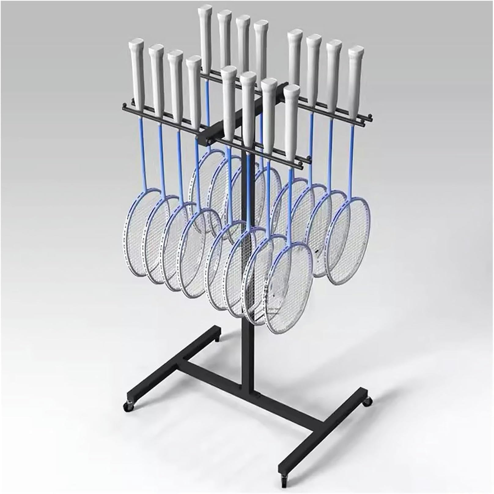 Chariot pour raquettes de tennis et badminton mobile pour 16 à 22 raquettes