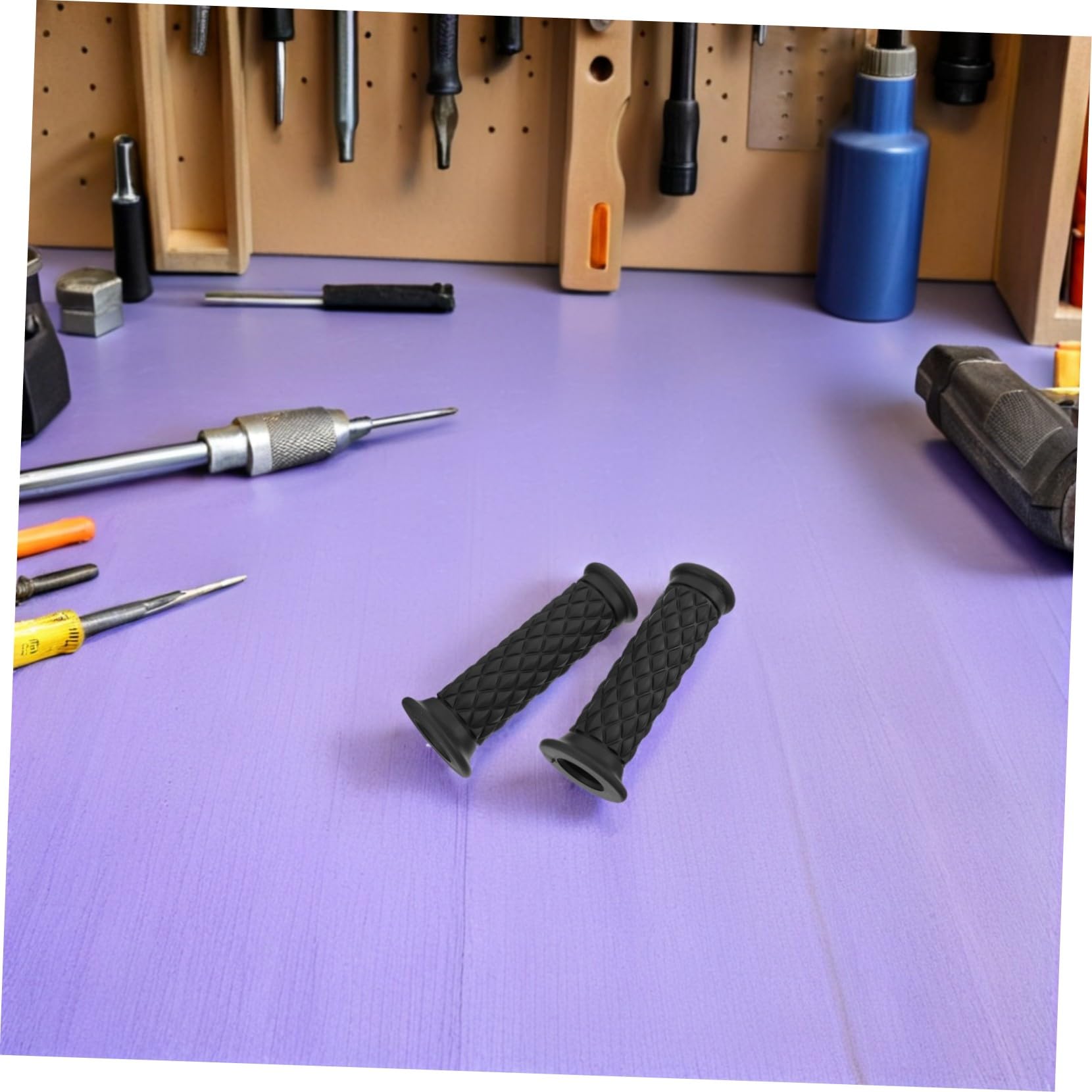 Mikinona 4 Paires Grips de vélo de saleté accessoires de vélo de saleté poignées universelles du guidon poignée en caoutchouc Black
