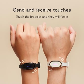 BOND TOUCH 4 Bracelet - Long-Distance Relationship Touch Bracelet for Couples, Friends and Families to Feel Connected (2 Units)