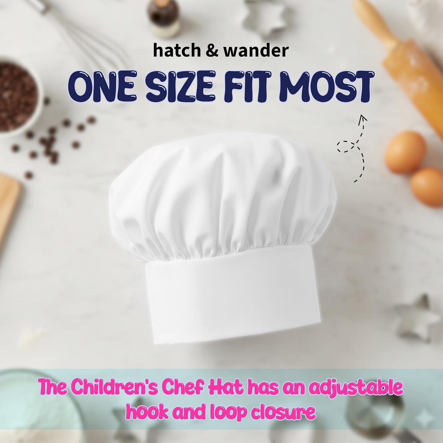 hatch & wander Freezy Bake Ice Cream Maker Bundle | Includes Kids Apron and Chef Hat | Freezy Bake Mix (mix may vary)