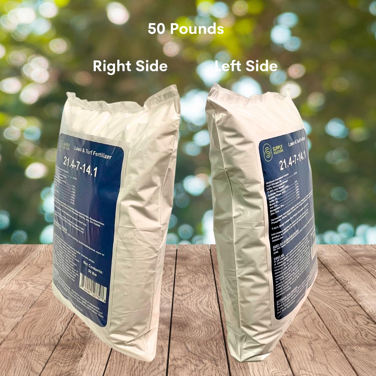 Supply Solutions 21.4-7-14.1 Lawn and Turf Fertilizer with Iron - Achieves a Lush Green Lawn in Weeks - Turf Builder for All Grass Types - for Greener Grass Fertilizer (50lbs)