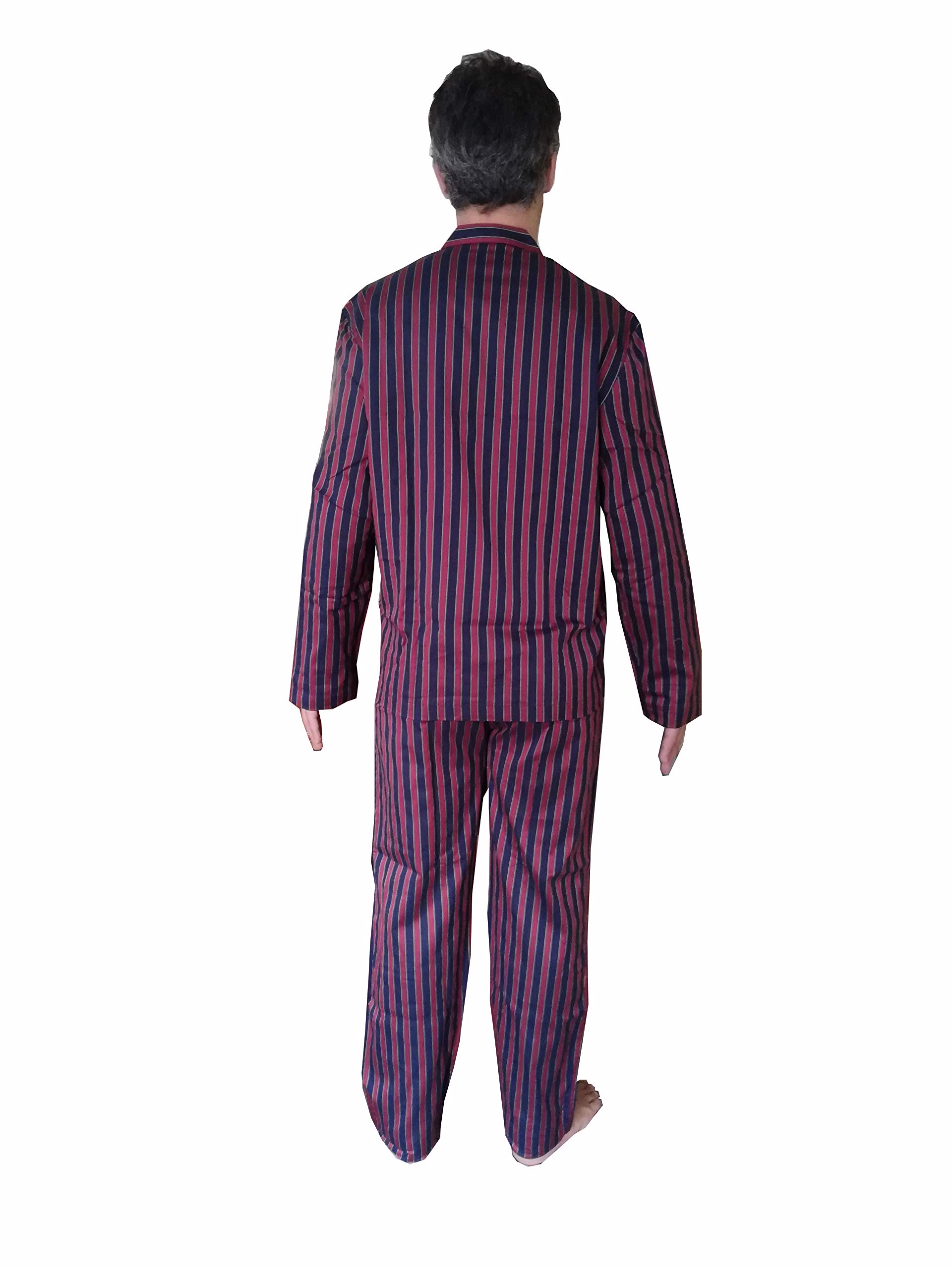 PIER MORI'S Pigiama Uomo Lungo Aperto Elegante con Collo E Pantalone Aperto Cotone Makò Bip Bip E02661