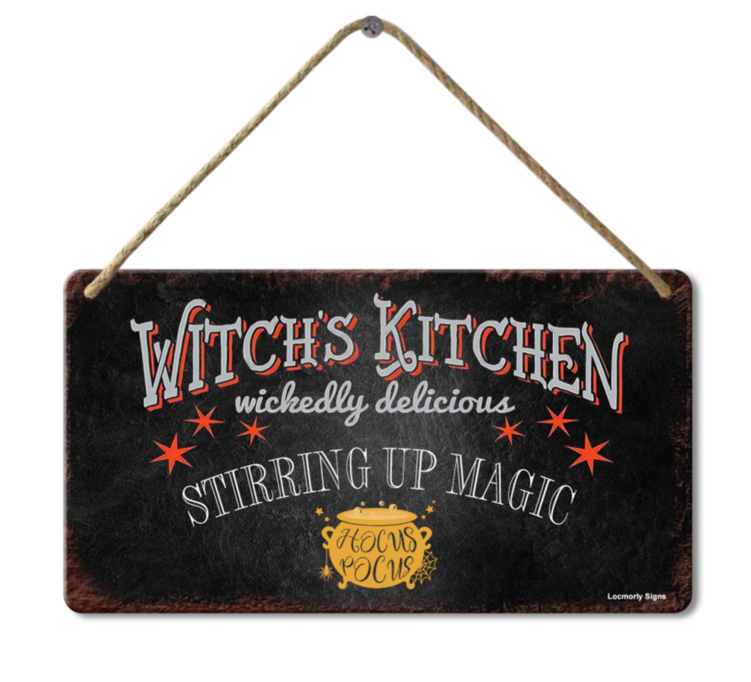 Wooden Sign Witch Decor, Rustic Halloween Autumn Decor, 8x12 Inch, Witch Decoration Halloween Magic Sign