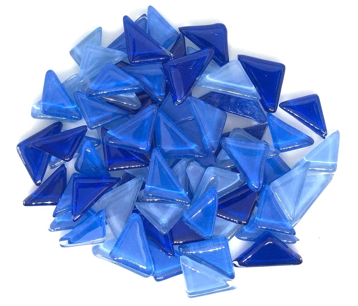 Sai Mosaic Art Triangular Pure Blue Mosaic 200GMS