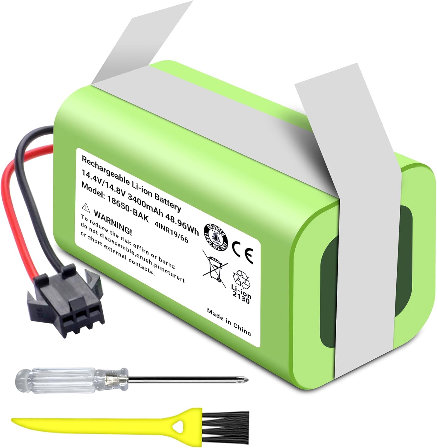 Battery Replacement for Tikom G8000 L8000 L9000 Yeedi K600 K650 K680 K700 K730, Eufy RoboVac 30 30C, 30C Max, 35C 25C G20, Conga Excellence 990 950 1090, Mamibot ExVac 660 680S 880 Robot Vacuum
