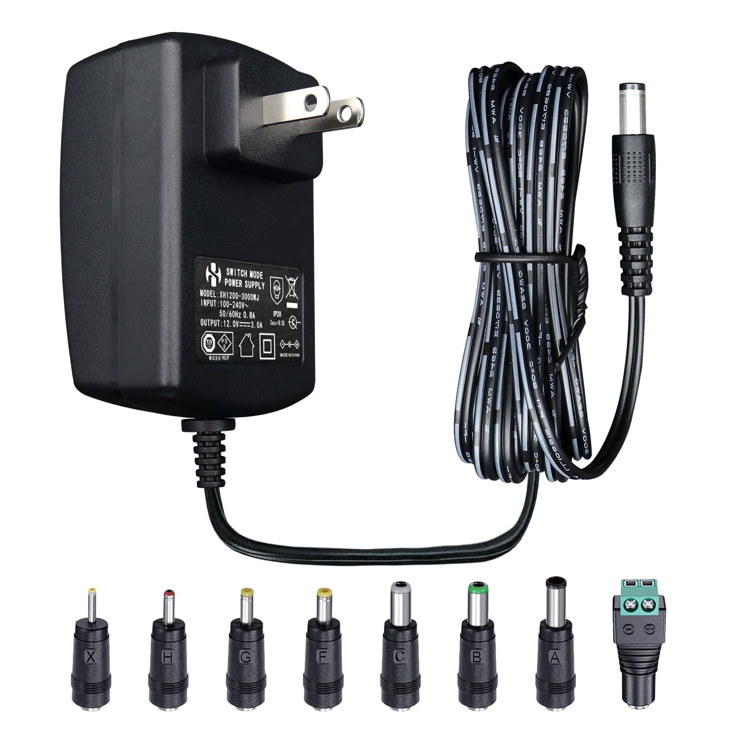 A3 ライトフレーム 電源アダプター付き Amazon | 12V 3A 36W 1.8Mロング電源アダプター、AC DCスイッチング