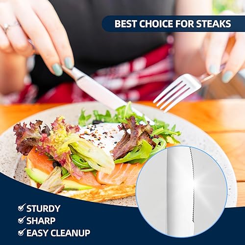 Miniatura 6 de Juego de 16 cucharas de cena, cucharas de sopa prémium de 7.3 pulgadas, cucharas de acero inoxidable de grado alimenticio, solo cucharas de