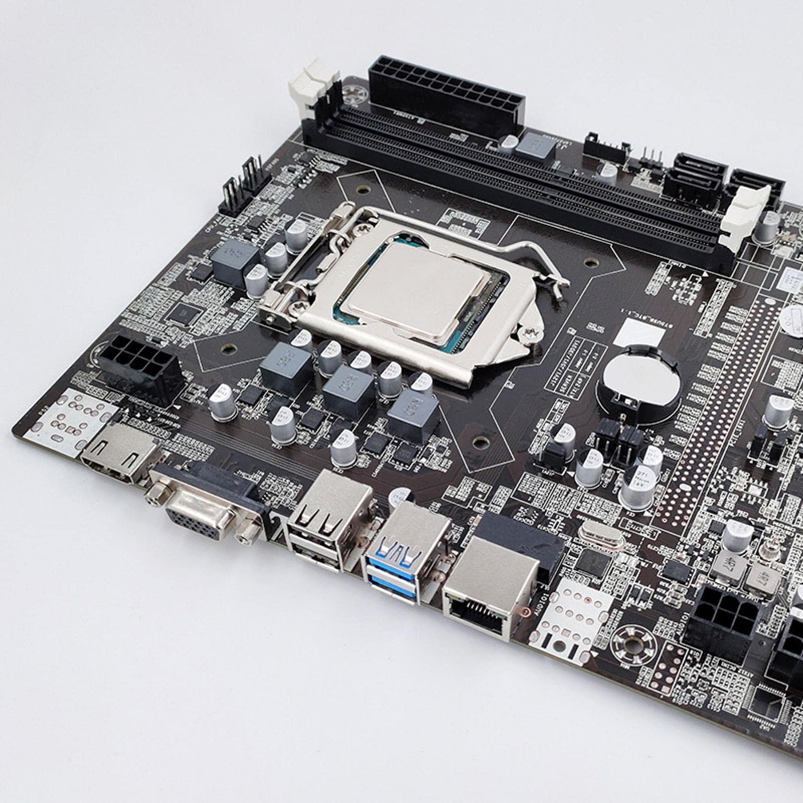 Czarna płyta główna B75 USB-BTC, wysoka prędkość CPU płyta główna | Combo, standardowe części komputerowe, aktualizacja komputera, jednostki e-sportowe do szybkiego użytkowania, dla zwiększenia