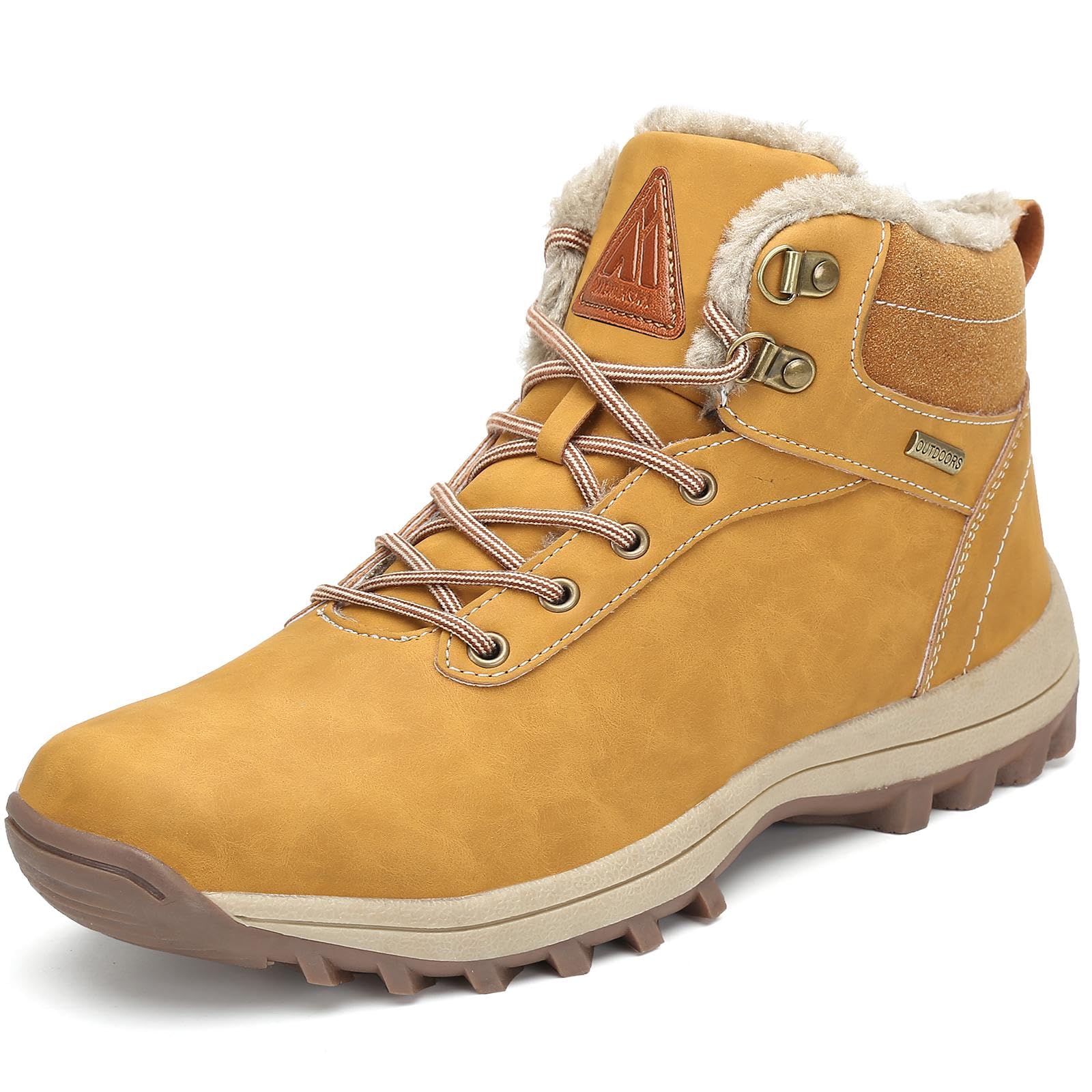 Mishansha Snow Boots for Women – Waterproof Winter Hiking Boots with Warm Fur Lining, Anti-Slip Sole, Insulated Outdoor Cold Weather Booties