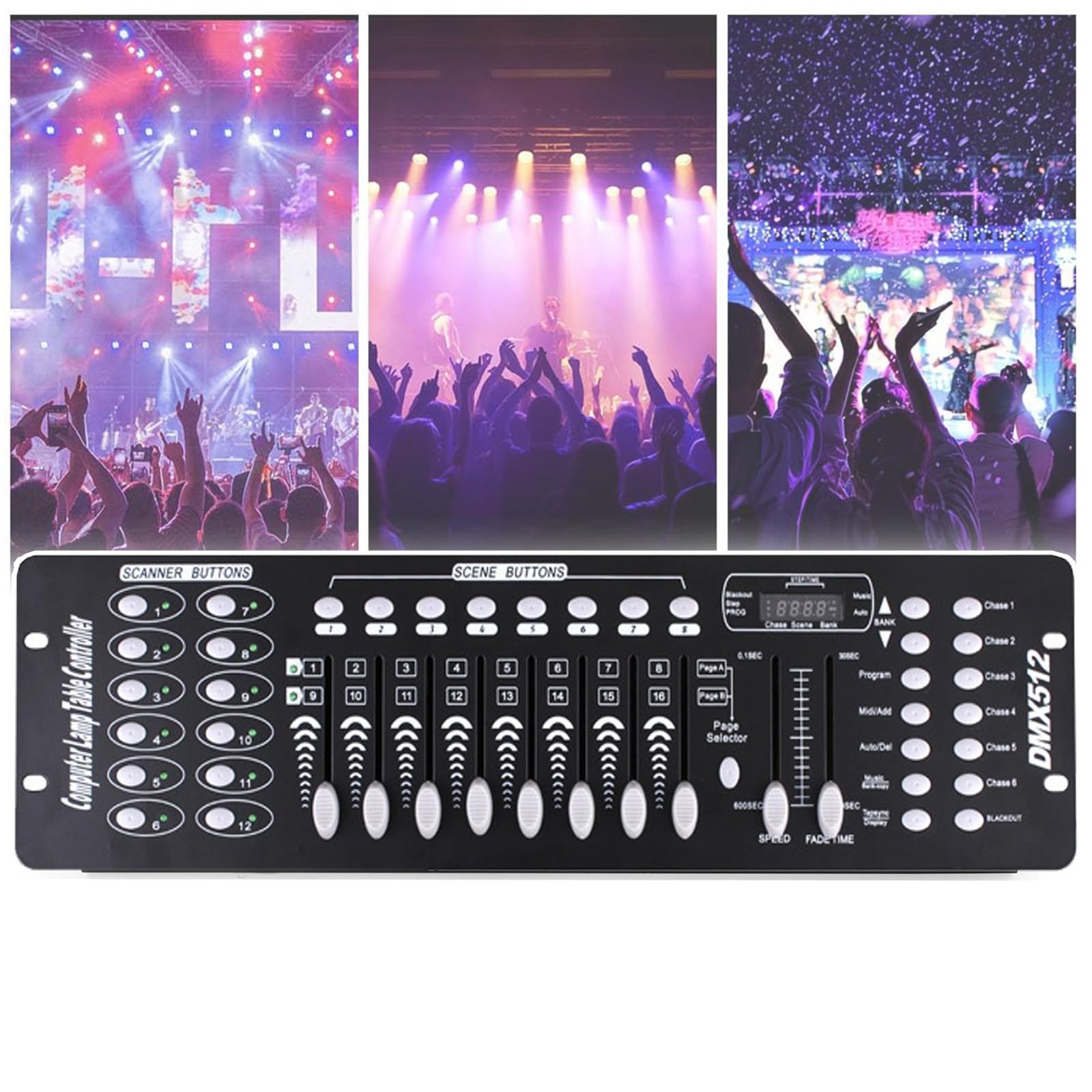 Kontroler Dmx, Kontroler OśWietlenia Dmx, 192-KanałOwa Konsola Dmx512, Profesjonalna Konsola OśWietlenia Scenicznego. Panel Kontrolny Do Edycji Programu DziałAjąCego OśWietlenia Scenicznego