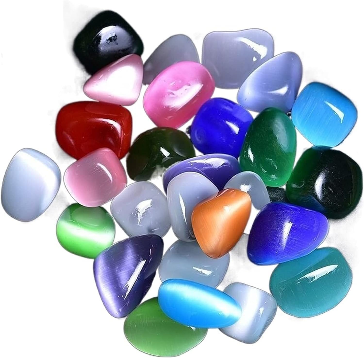 50g Lサイズ 15-30mm 天然クリスタル クォーツ アメジスト 砂利 標本 タイガーアイストーン キャッツアイストーン アク