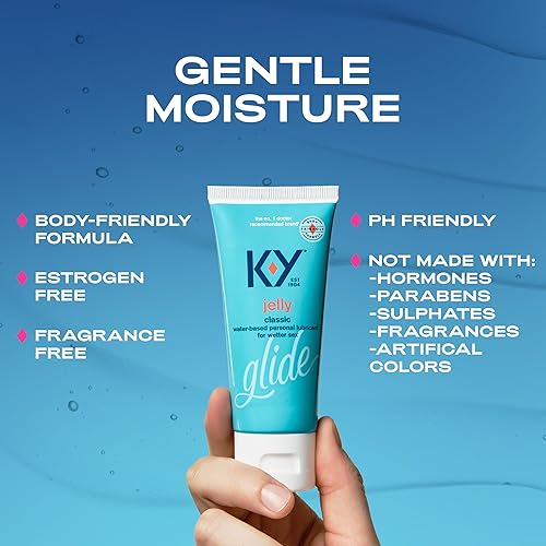 Miniatura 4 de K-Y Jelly Classic Lubricante personal a base de agua, lubricante a base de agua que ayuda a aliviar las molestias, 7 onzas líquidas