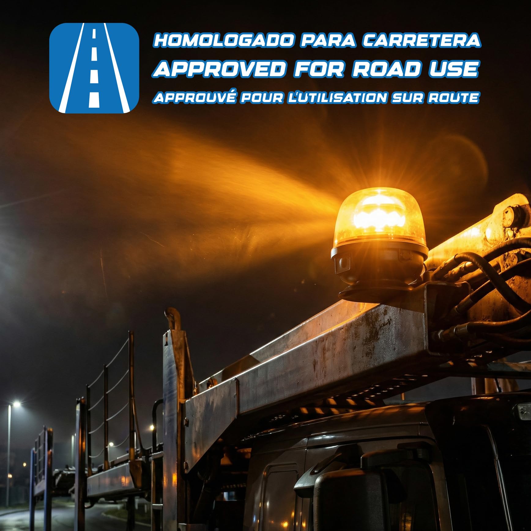 Ryme Automotive Rotativo LED R65 28W Batteria Li-ion Include Comando a Distanza Batteria Ricaricabile Autonomo Emergenza Giallo Magnetico