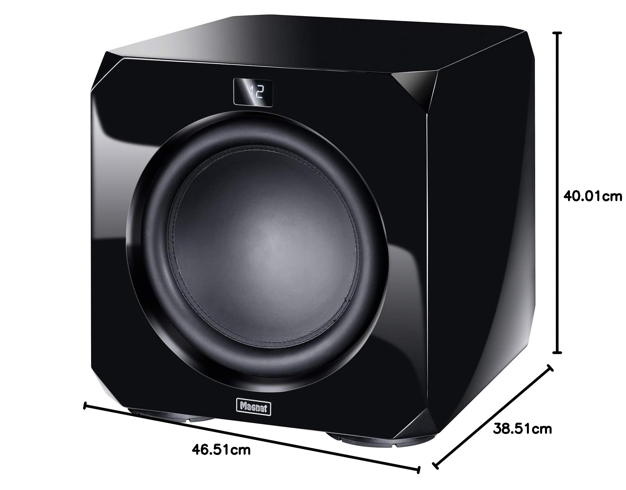 Magnat Omega CS 12, leistungsstarker Aktiv-Subwoofer für Tiefe und präzise Bässe für Heimkino und Musik - Elegantes, Zeitloses Design mit hervorragendem Sound