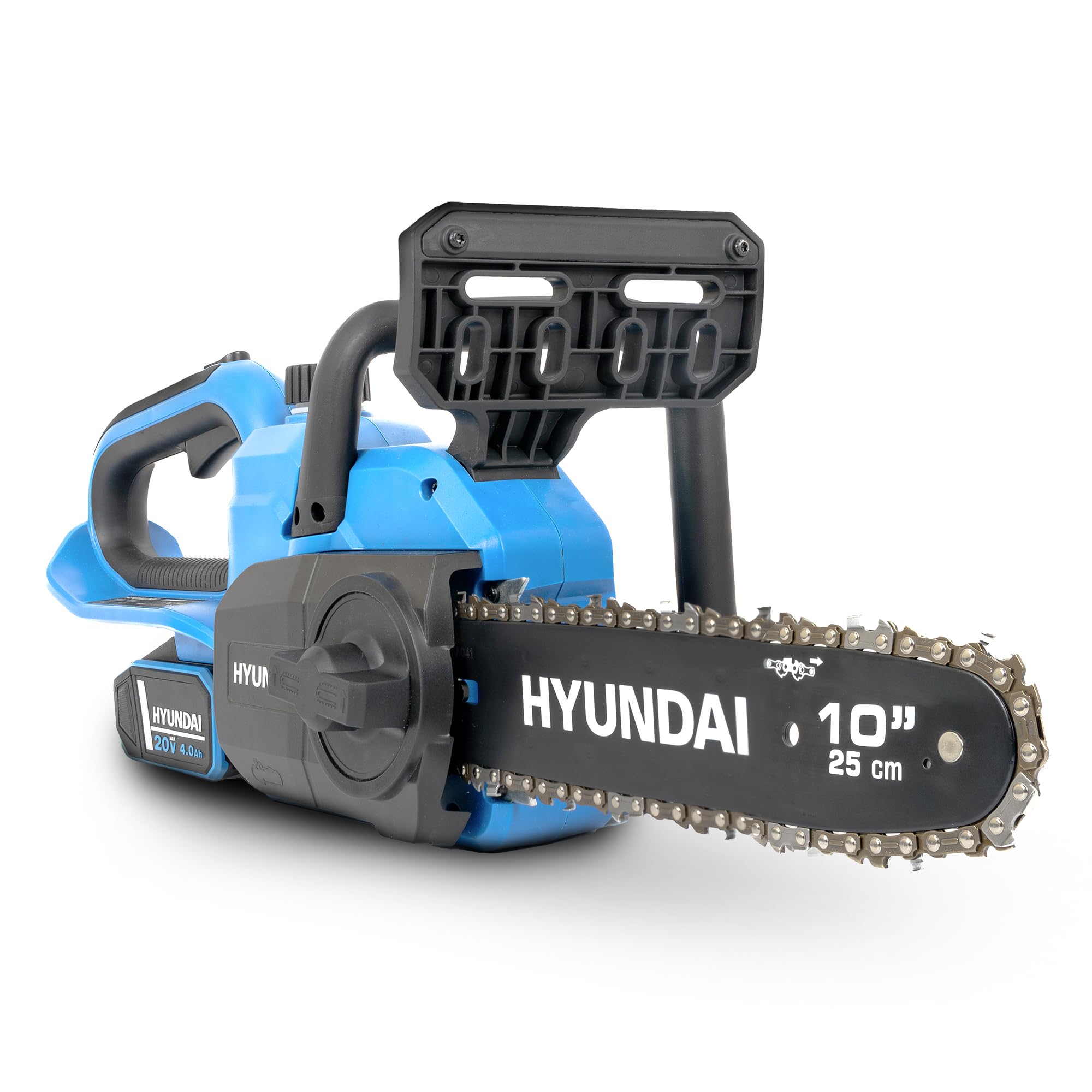 Hyundai 10'' 25Cm Cordless Chainsaw 20V Li-Ion 4Ah Battery And Charger Hy20Ccs10 from B&Q